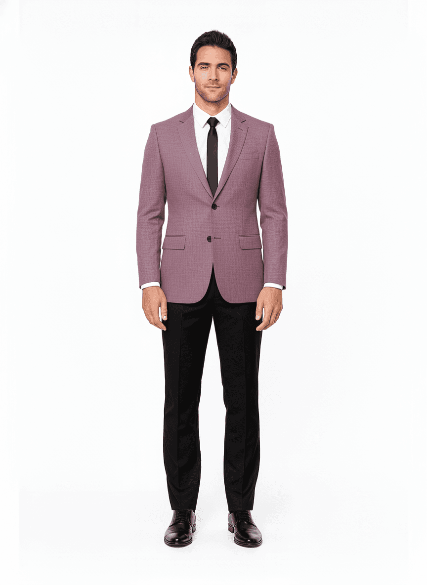 Linen Orchid Solid Casual Shirts Fabric on jacket — AI-rendered by Nathan Tailors, a Hoi An tailor